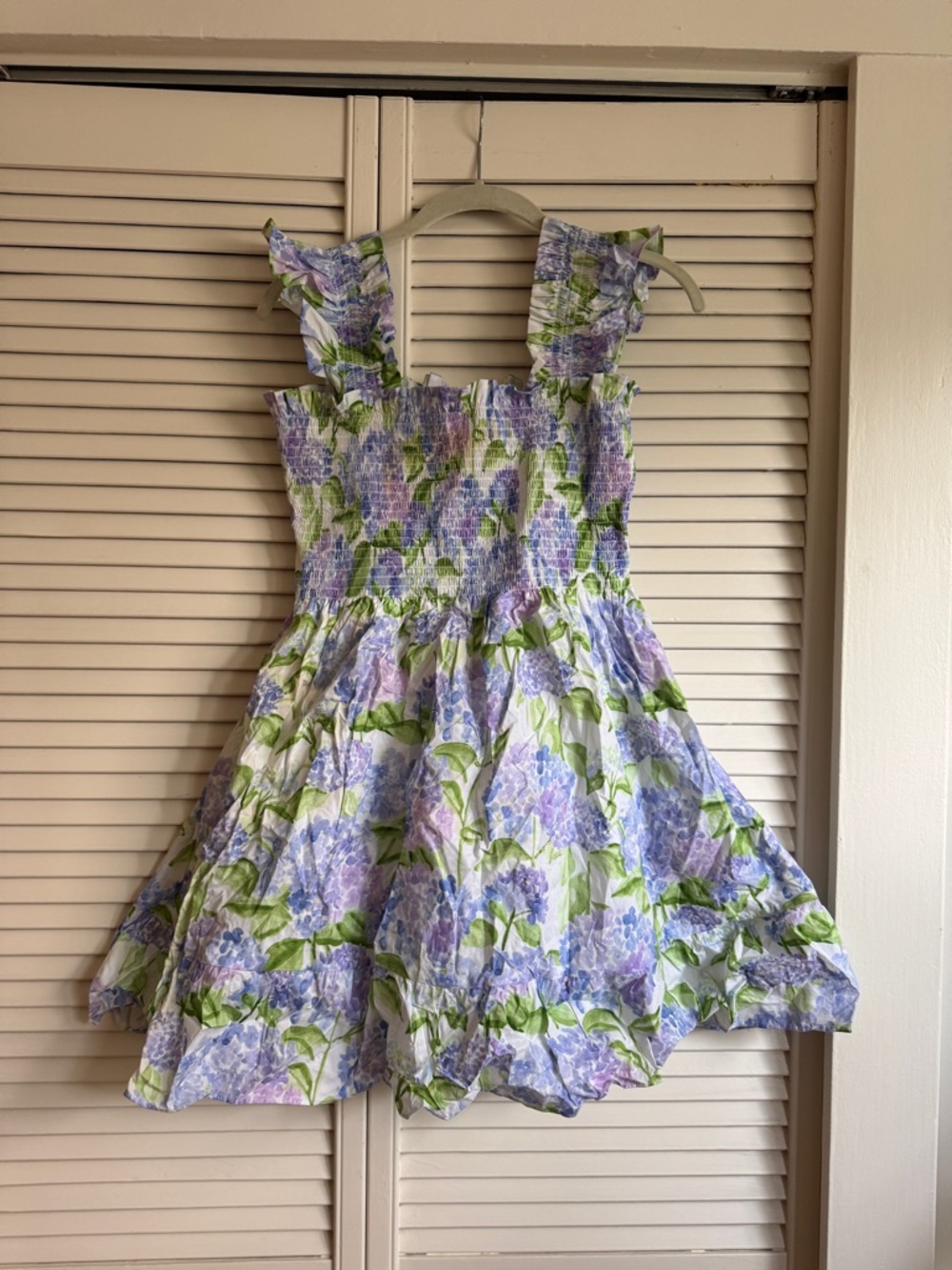 Hill House Elizabeth Nap Dress, Blue Hydrangea Cotton - Picture 3 of 6